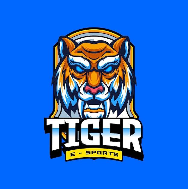 Vector tiger mascot logo for esport and sport team