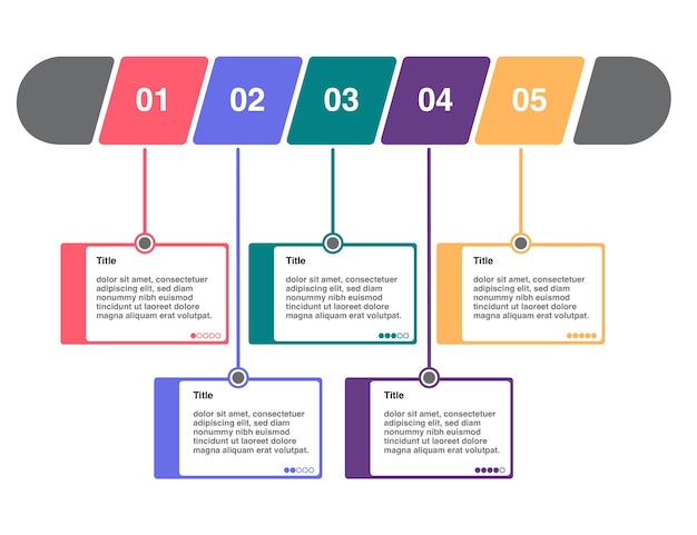 Vector timeline infographic elements