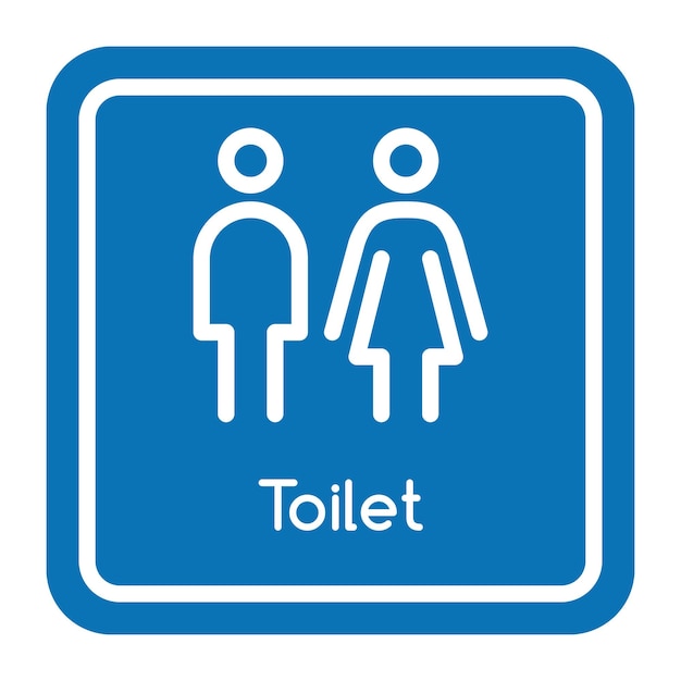 Vector toilet sign