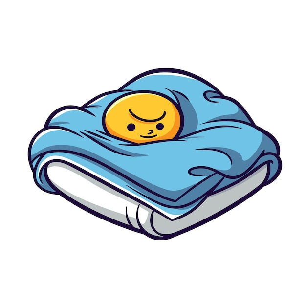 Vector towel cartoon icon illustration