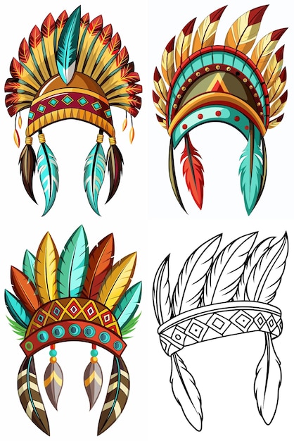 Vector vector of traditional headband drawing