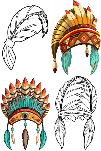 Vector vector of traditional headband drawing