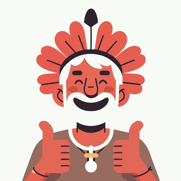 Vector vector of traditional people with a simple flat design style and white background