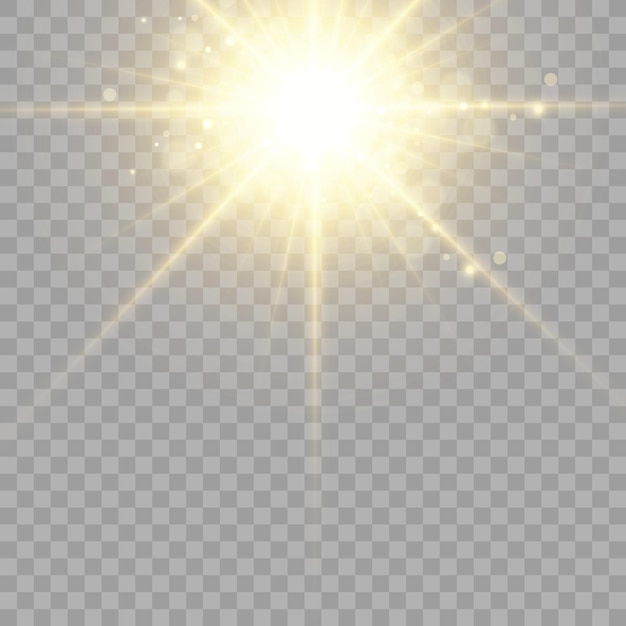 Vector transparent sunlight special lens flare light effect. Bright beautiful star.