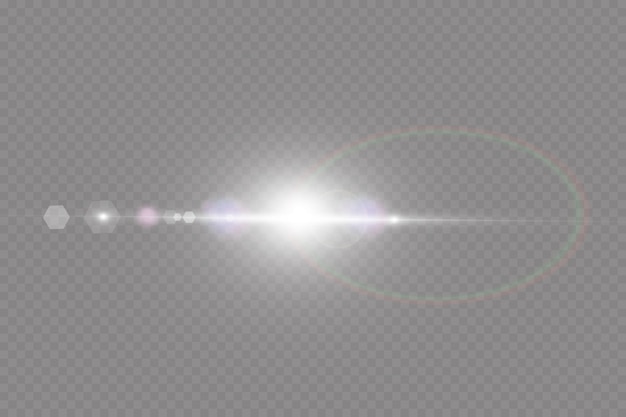 Vector transparent sunlight special lens flare light effect.Sun burst.