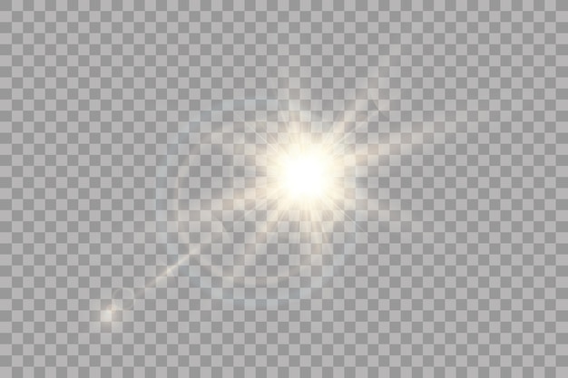 Vector transparent sunlight special lens flare light effect. Sun flash with rays and spotlight. eps 10