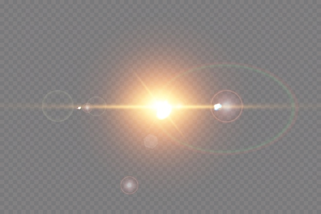 Vector transparent sunlight special lens flare light effect.