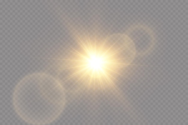 Vector transparent sunlight special lens flare light effect