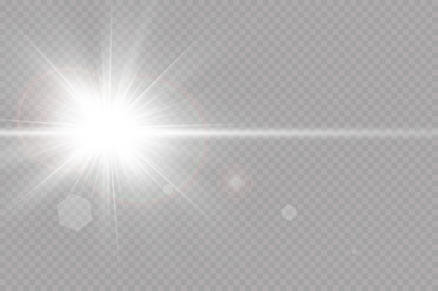 Vector transparent sunlight special lens flare light effect