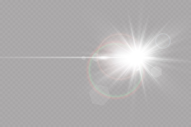 Vector transparent sunlight special lens flare light effect