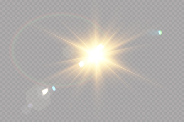 Vector transparent sunlight special lens flare light effect