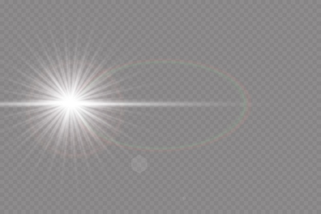 Vector transparent sunlight special lens flare light effect