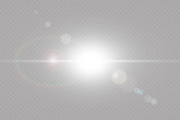 Vector transparent sunlight special lens flare light effect.