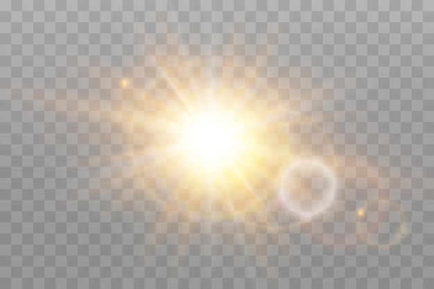 Vector transparent sunlight special lens flare light effect