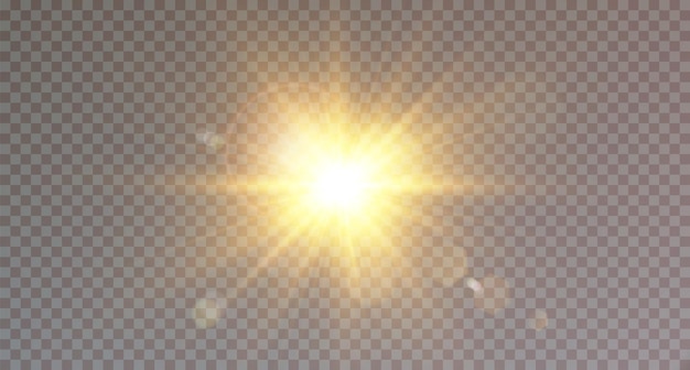 Vector transparent sunlight special lens flare light effect