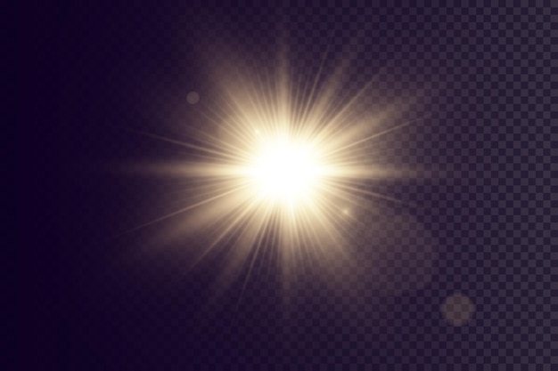 Vector transparent sunlight special lens flare light effect