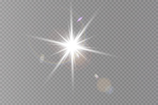 Vector transparent sunlight special lens flare light effect