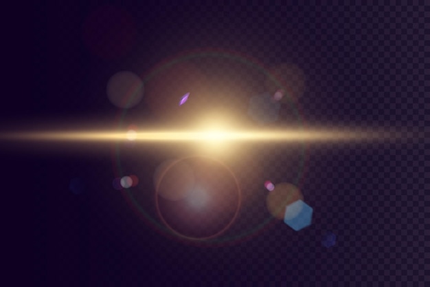 Vector transparent sunlight special lens flare light effect