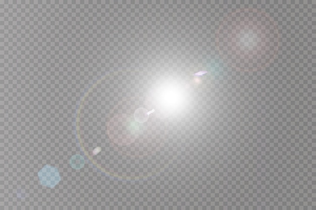 Vector transparent sunlight special lens flare light effect