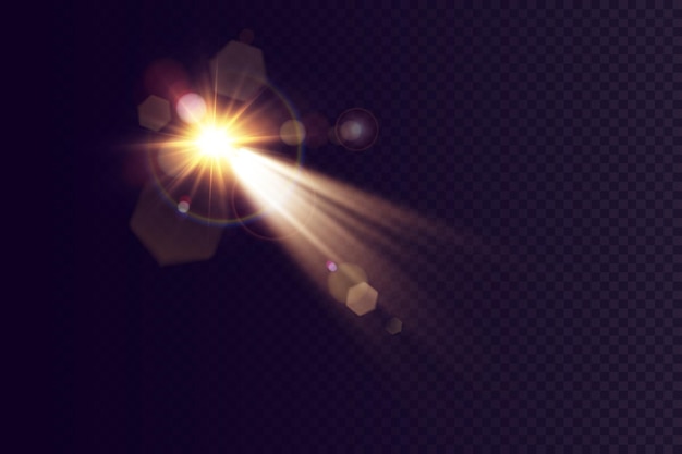 Vector transparent sunlight special lens flare light effect.