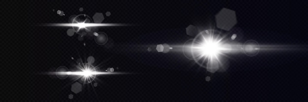 Vector transparent sunlight special lens flare light effect.