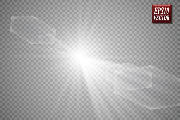 Vector transparent sunlight special lens flare light effect