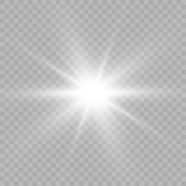 Vector transparent white light special lens flare light effect