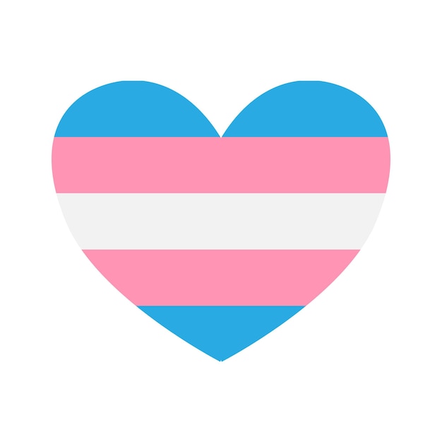 Vector vector transsexual transgender lgbt flag heart