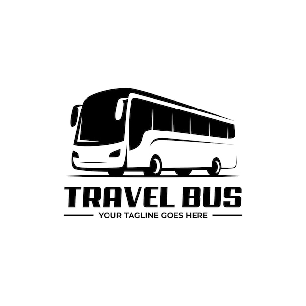 vector travel bus logo abstract illustration