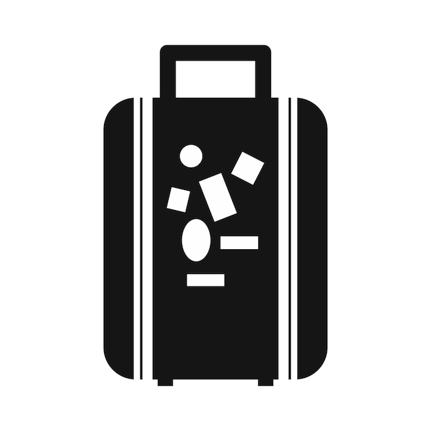 Vector travel suitcase icon03