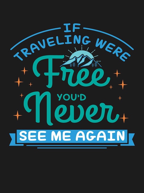 Vector Travel t shirt design template