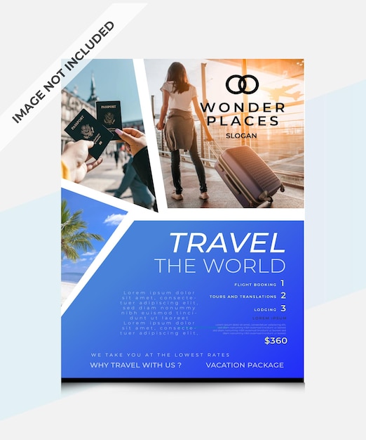 vector travel and tourism Instagram post or social media post template