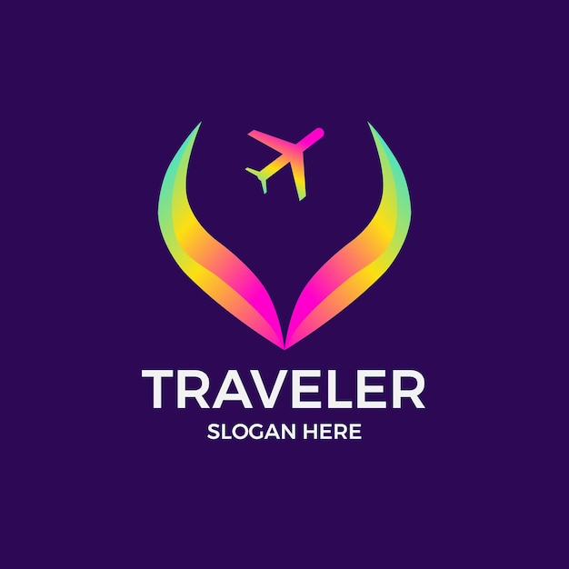 Vector traveler logo template design vector emblem design concept creative symbol icon design