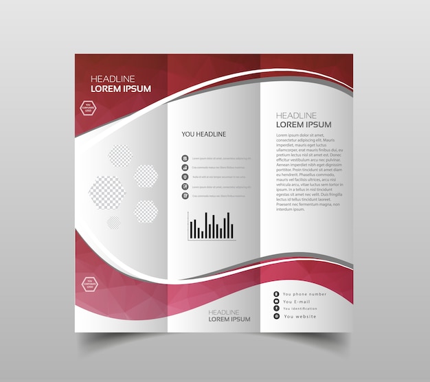 Vector of tri-fold brochure design templates