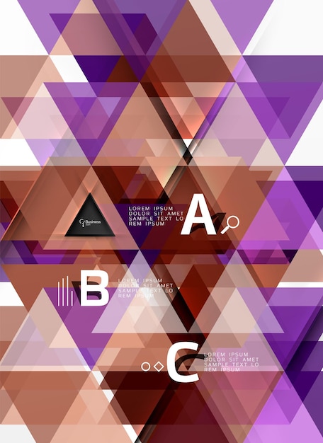 Vector triangle polygonal abstract background