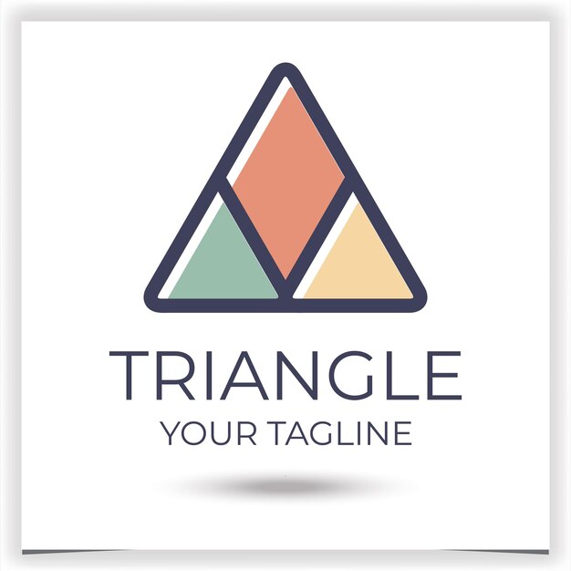 Vector vector triangular logo design template