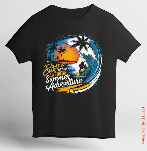 vector tshirt design for Sunset Shredder Summer Adventure Edition