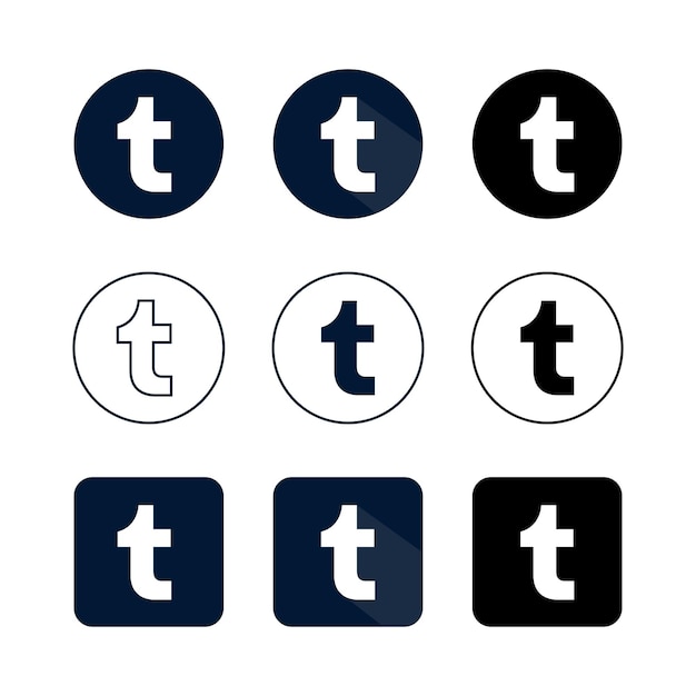 Vector tumblr icon collection