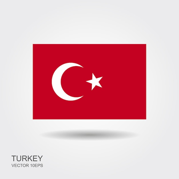 Vector Turkey flag Turkey flag illustration Vector icon