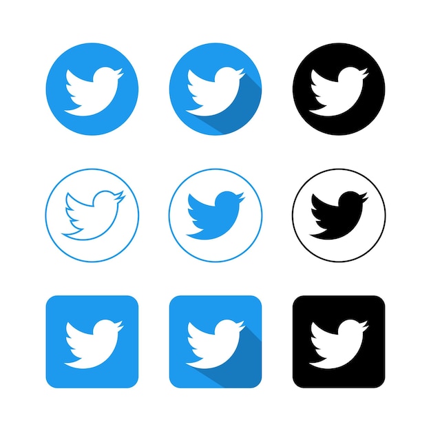 Vector twitter icon collection