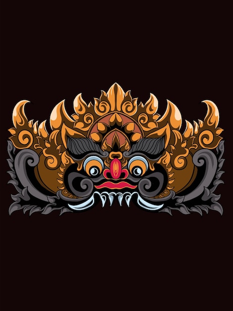 vector unique barong carving design