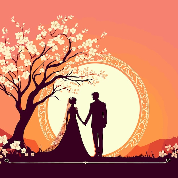 Vector valentine's day card wedding card wallpaper style ai generated