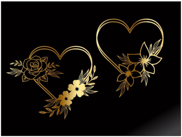 vector valentine's day with decorative flowers