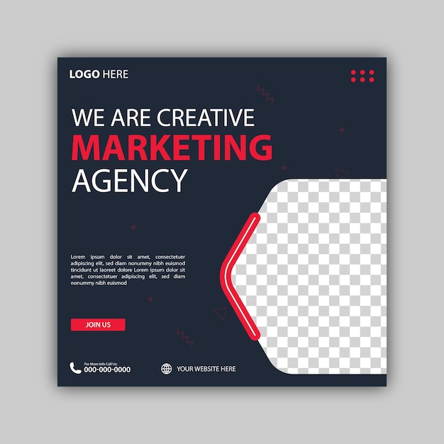 Vector vector digital marketing agency and expert social media template design social media post des