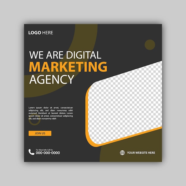 Vector vector digital marketing agency and expert social media template design social media post des