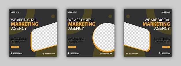 Vector vector digital marketing agency and expert social media template design social media post des