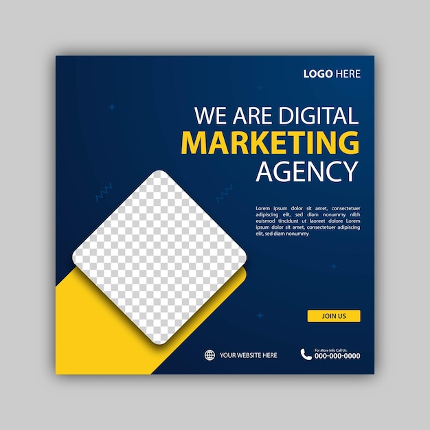 Vector vector digital marketing agency and expert social media template design social media post des