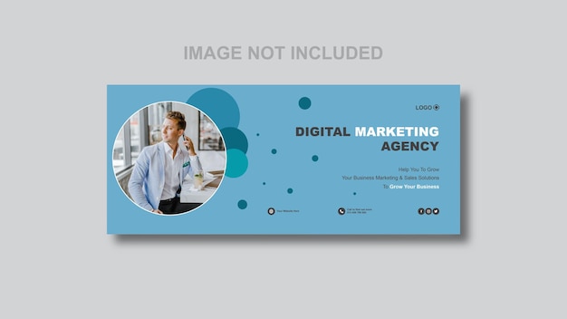 Vector vector digital marketing facebook banner template