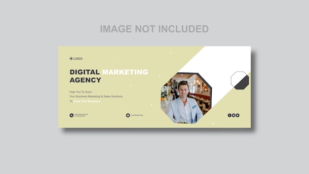 Vector vector digital marketing facebook banner template