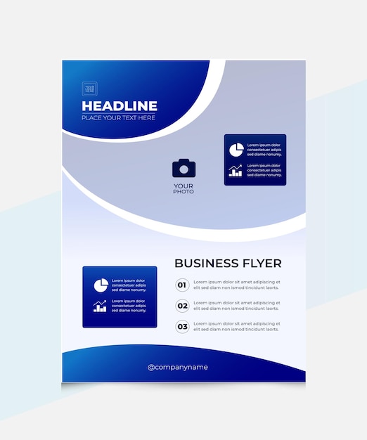 vector vertical business flyer template